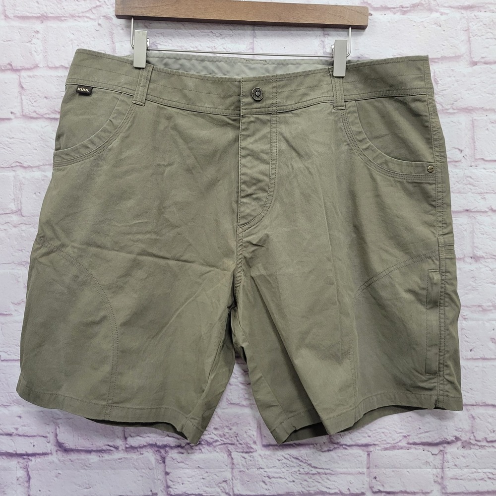 KUHL Ramblr Hunting Cargo Shorts Mens 40 Vintage‎ Patina Dye Green Gorpcore Work